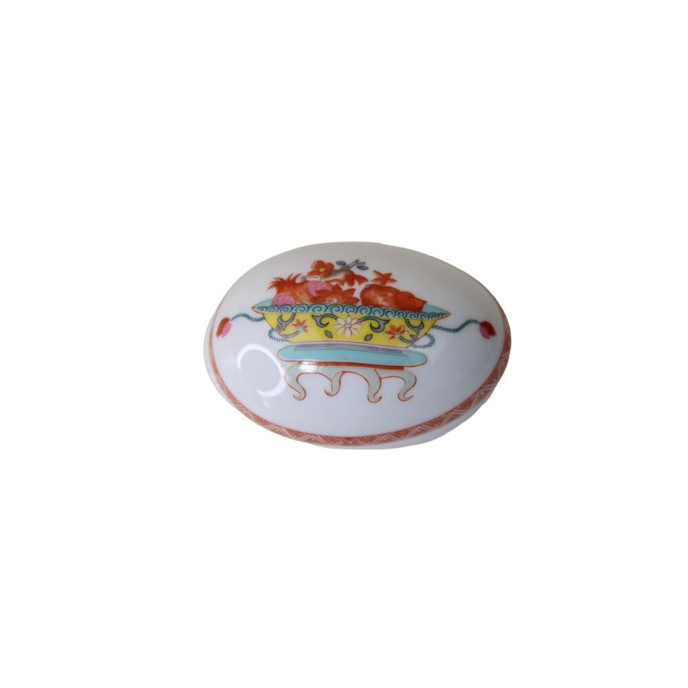 Limoges France Trinket Box Bernardaud Fou Tchou Egg Shaped 91657